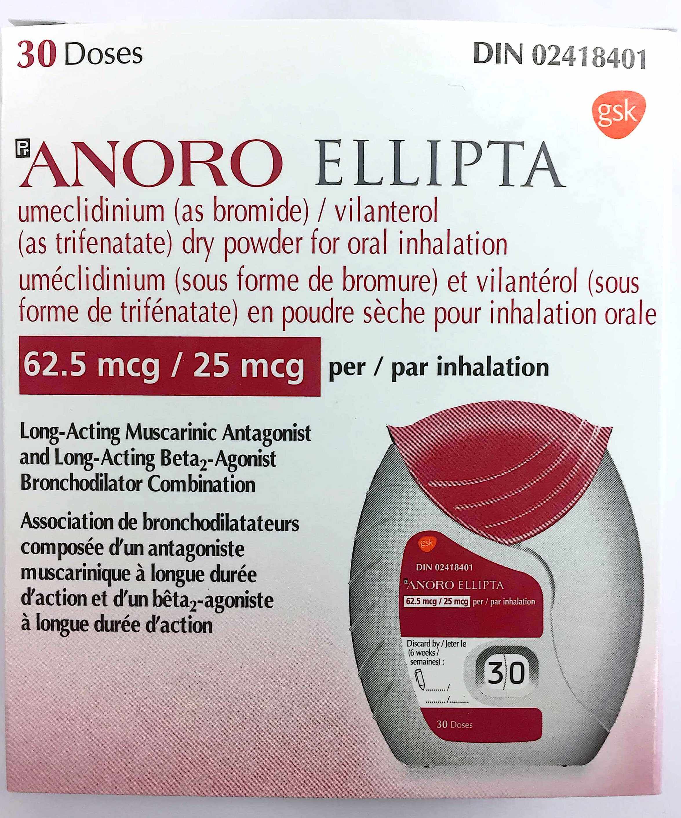 Anoro Ellipta (Vilanterol Trifenatate/Umeclidinium Bromide)