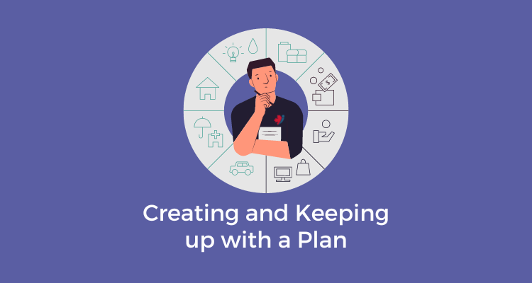 clipart image of a person thinking about a diabetic plan