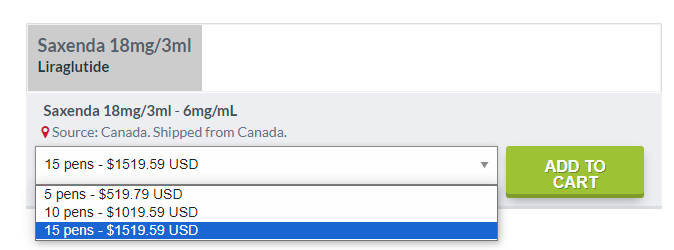 saxenda price pharmaserve